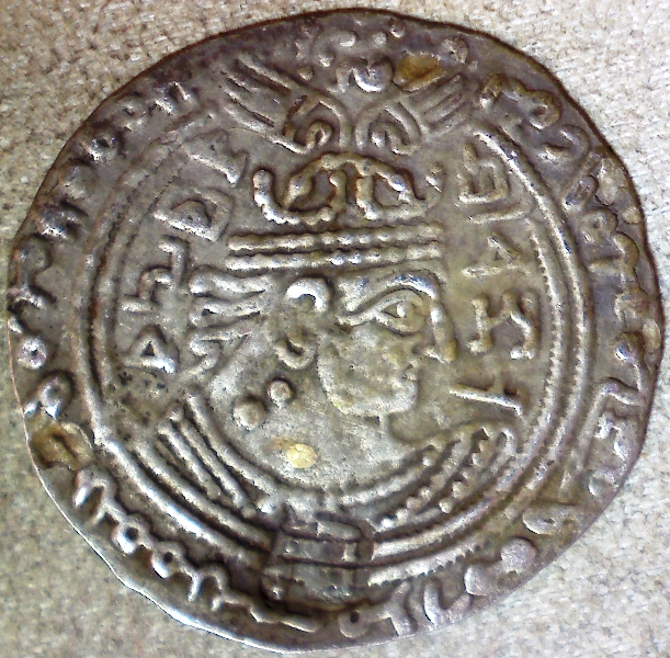 Western-Turks-Under-Sandan-Vaku-Deva:-A-Pair-Of-Counterstamped,-Bimetallic-Drachms-Ca-680-720