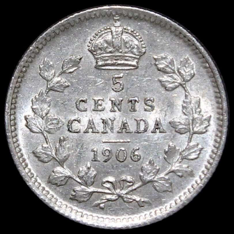 Type-Set-Addition:-1906-Edward-VII-5-Cents