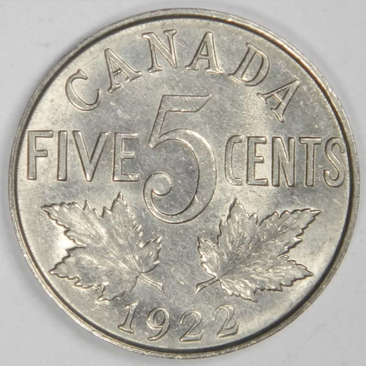 Type-Set-Addition:-1922-George-V-Nickel-5-Cents
