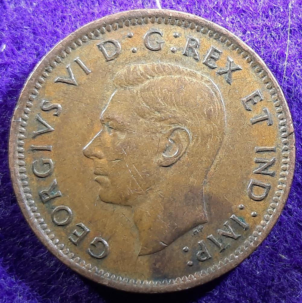 1946-Canadian-KGVI-Penny:-MD,-DDD?