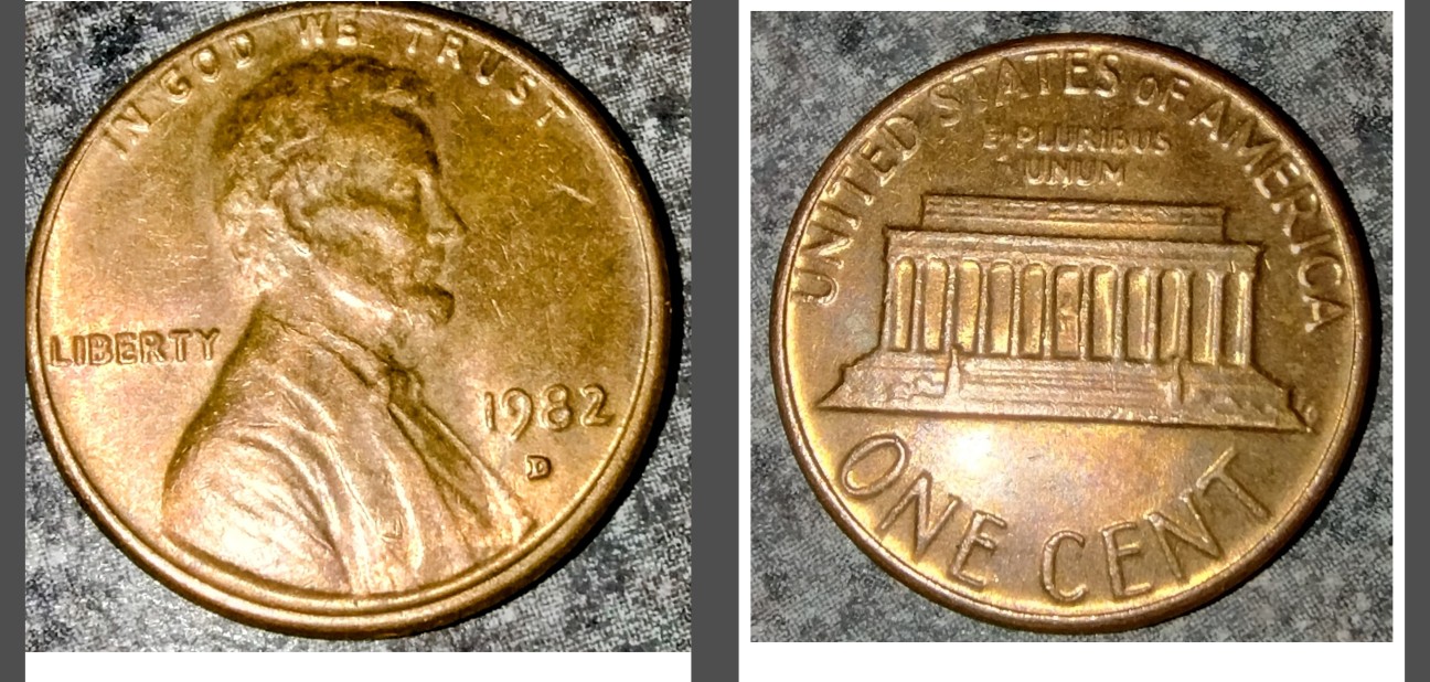 1982-D-Lincoln-Cent-Grade-Pls-&-Thx