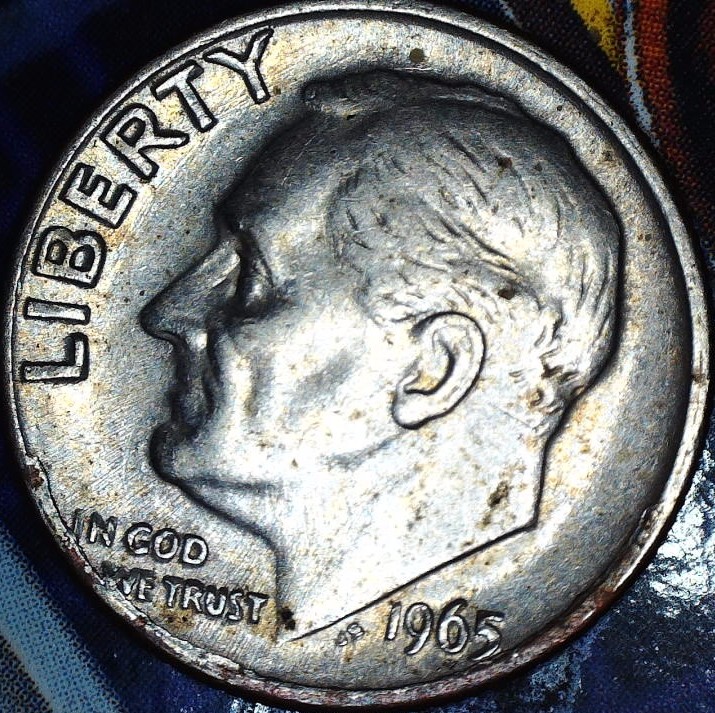 1965-Roosevelt-Dime-Irregular-Rim-On-Obverse