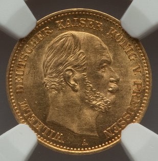 1877-A-Germany---Prussia-Gold-5-Mark