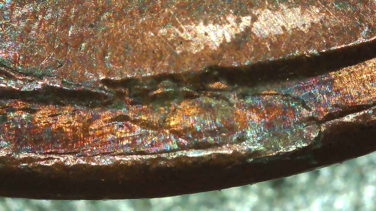 1983-Penny-With-Unusual-Die-Crack-&-Delamination