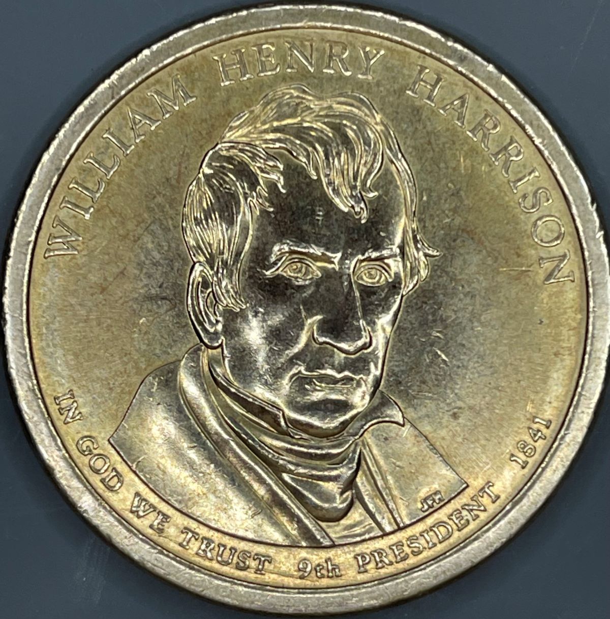 2009-P-Harrison-Presidential-Dollar-With-Die-Cracks---OBV-&-Rev