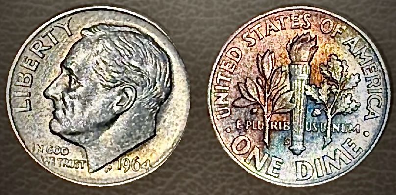1964-D-Roosevelt-Dime-With-Copper-Color-Infused?