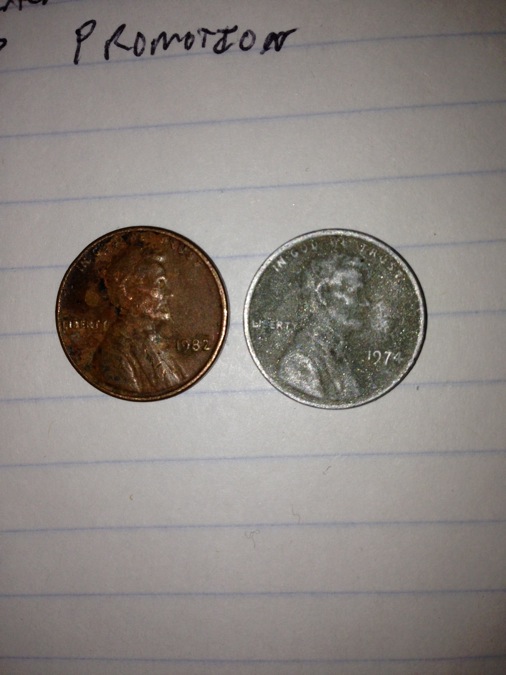 1974-Aluminum-Penny-W/Pics