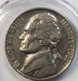 1961-Jefferson-Nickel-MS-Or-