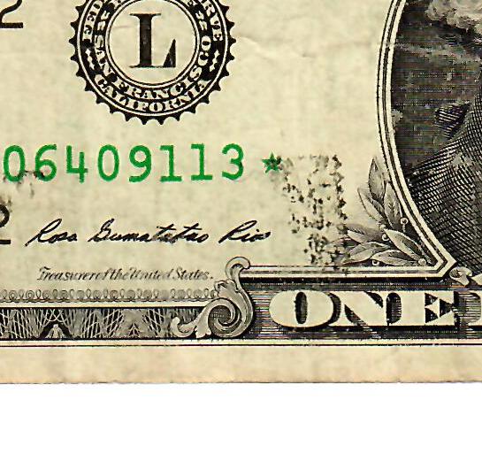 Dollar-Bill-With-A-Ink-Transfer-Smear