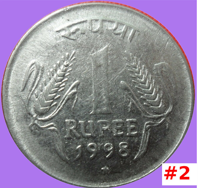 1998-1-Rupee-India-DDO:-Two-Different-Die-Pairs