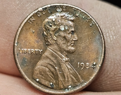 1984-Penny-With-Strange-Markings?