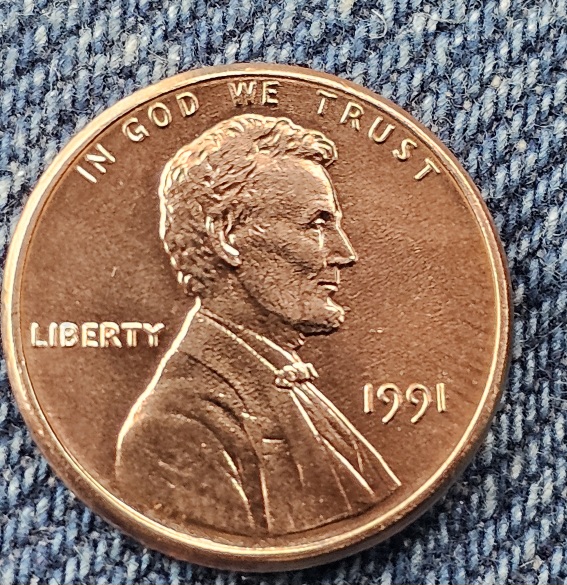 1991-Penny-On-The-Reverse-The-Letter-O-Is-Missing