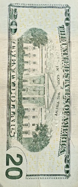 2013-$20-Note-With-A-Crease-On-The-Printing-On-The-Reverse-Side