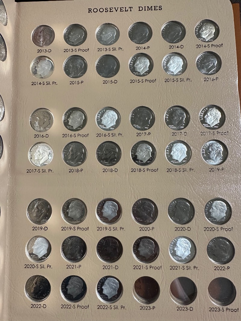 Roosevelt-Dime-1946-2022,-Including-Proof-Album-Questions