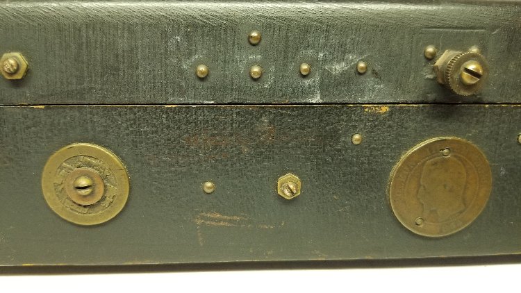 Antique-Box-With-World-Coins-All-Over-It...help-ID-Chinese-Coins-And-More!