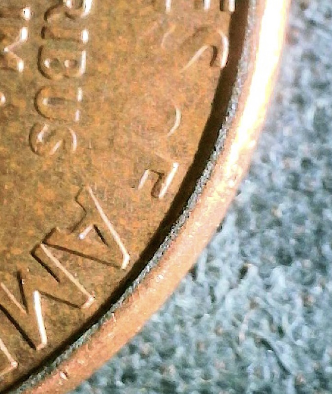 1982-Lincoln-Penny-3.1-Grams,-Die-Crack,-Rim-Separation,-Copper-Missing?