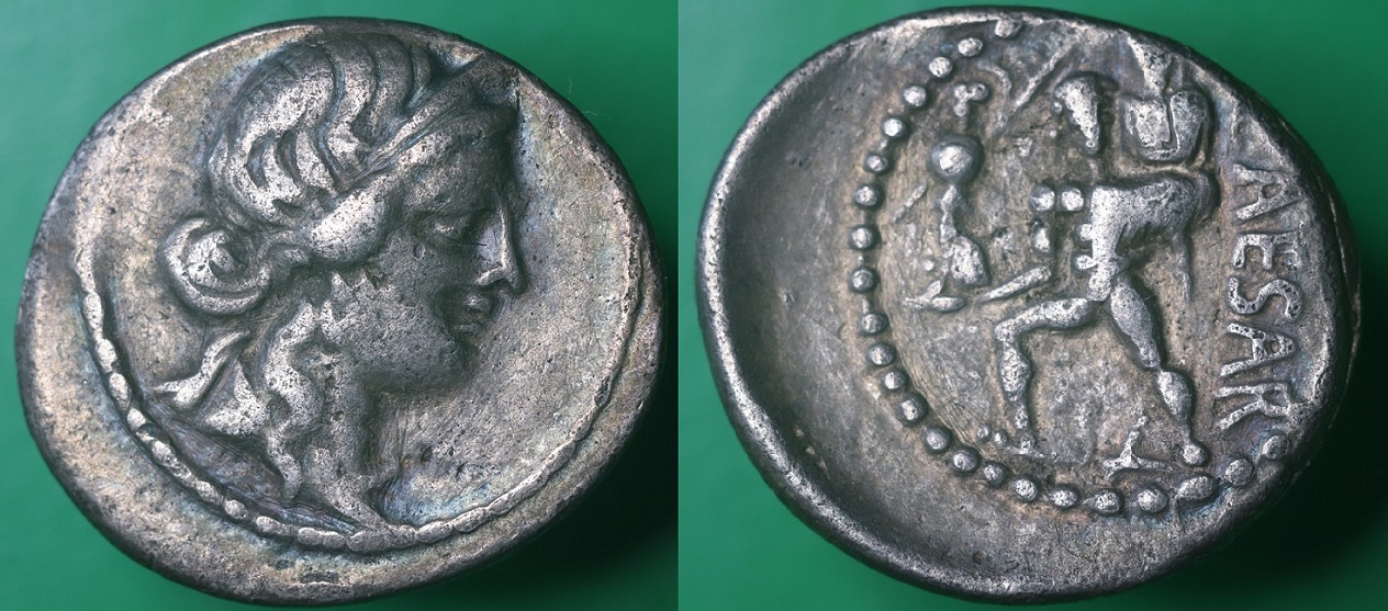 Julius-Caesar-Denarius.-47-46-Bc,-Mint-In-Africa.