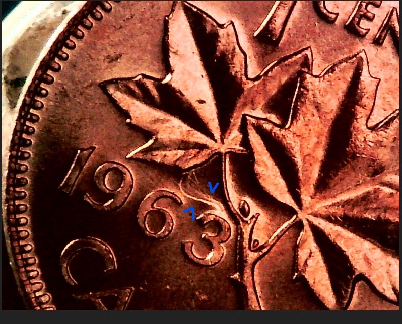 Some-1963-Pennies-~hanging-3-Examples-~dots-And-Clashes