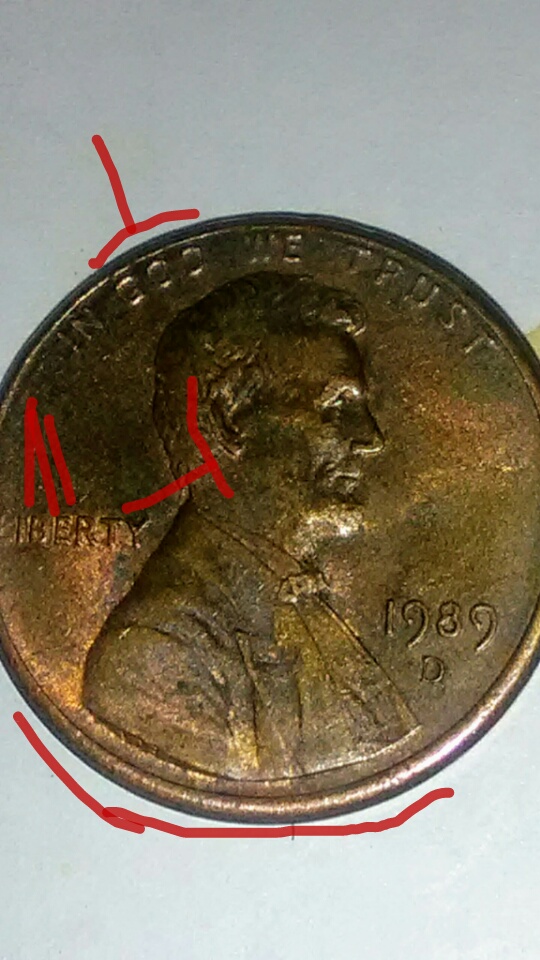 1989-Lincoln-Cent-Numerous-Errors