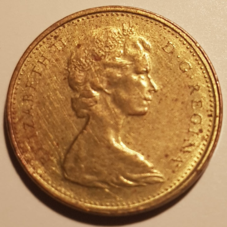 1977-Canada-1-Cent-Struck-On-Brass-Or-Bronze?