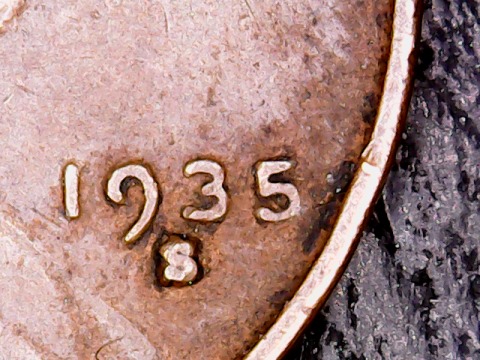 1935-S-Penny-With-Serious-Lamination-Issue
