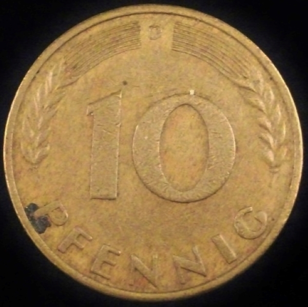10-Pfennig-G-Coin-1950---Error