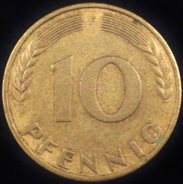10-Pfennig-G-Coin-1950---Error