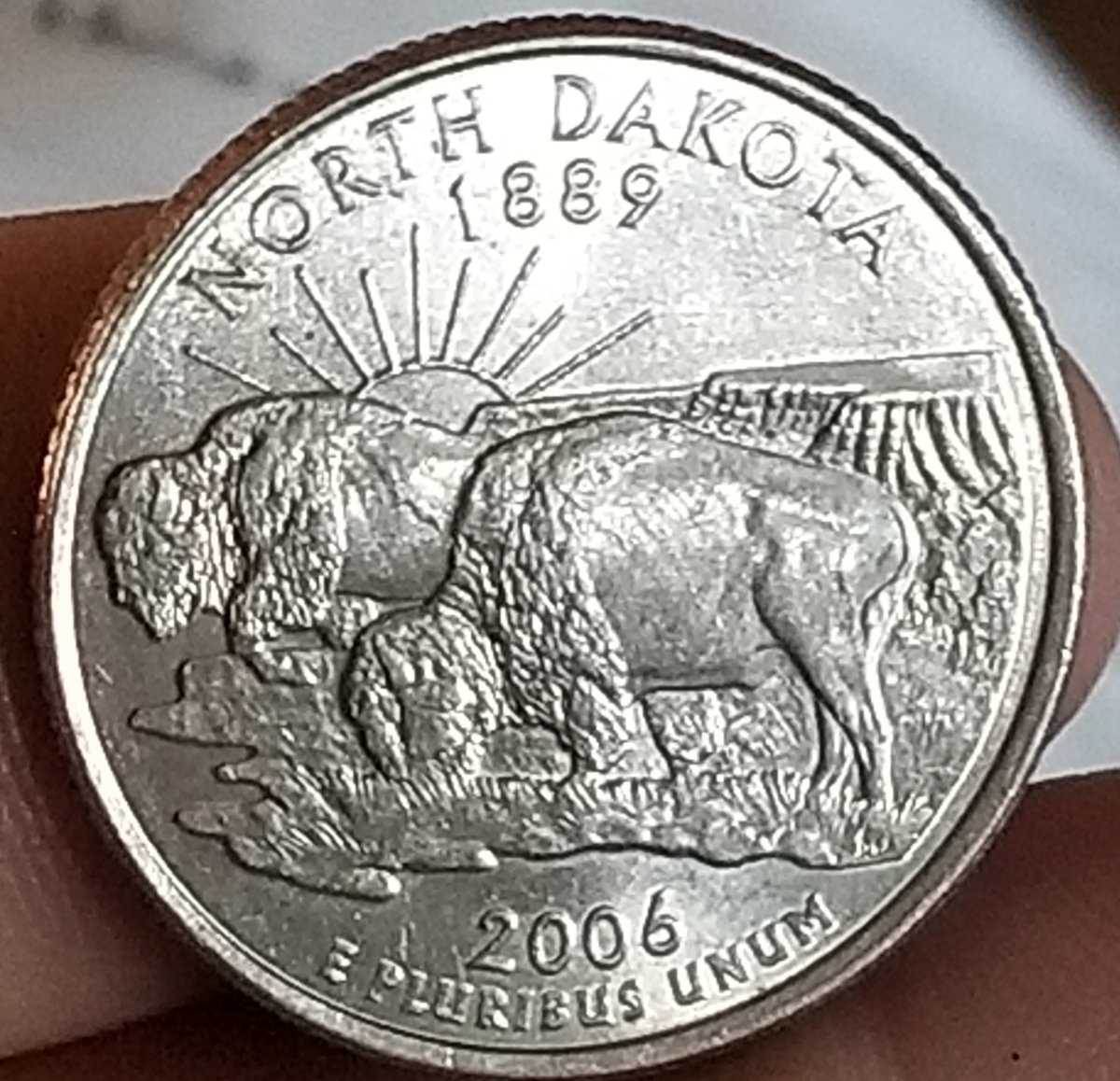 2006-North-Dakota-State-Quarter-Unsure-Of-Smudge