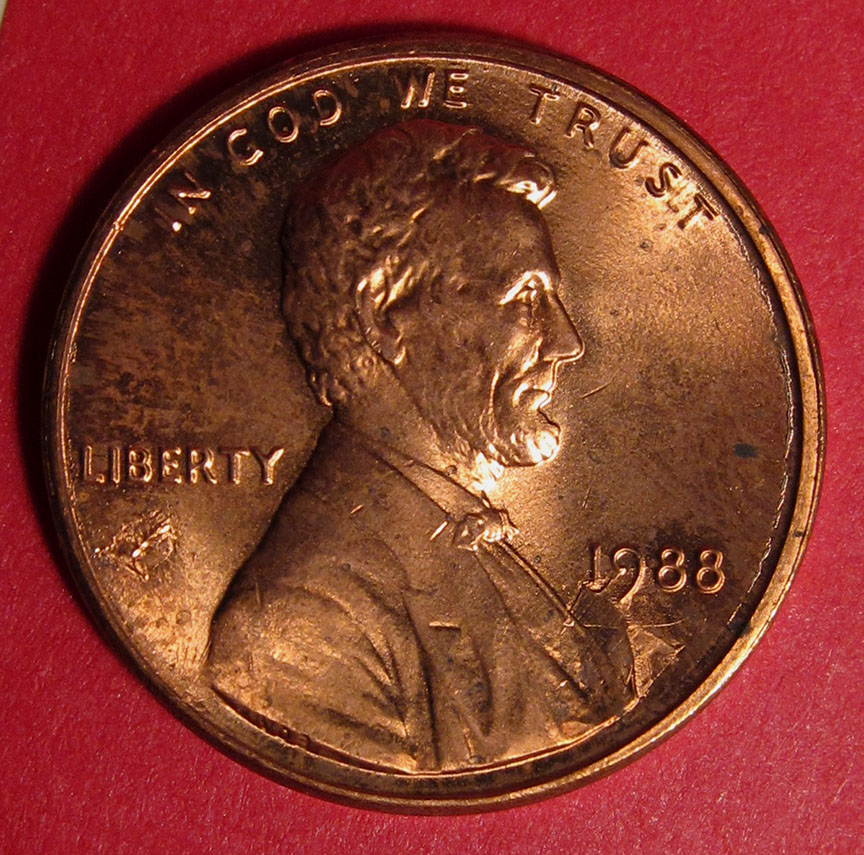 1988-Lincoln-Memorial-Cent-With-Double-Faced-Die-Dents