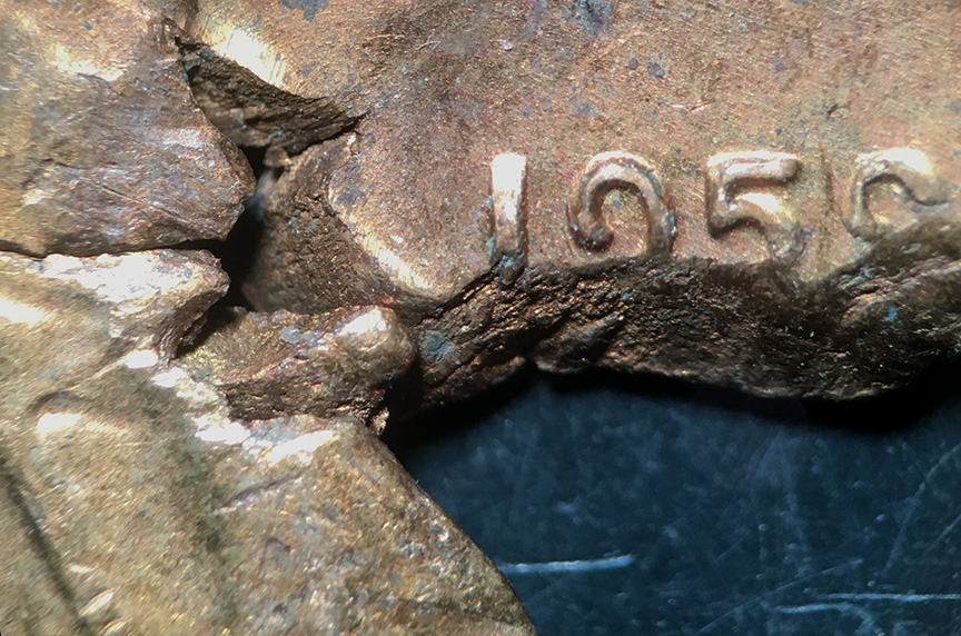 1959-Lincoln-Memorial-Cent---Ragged-Clip---2.63g