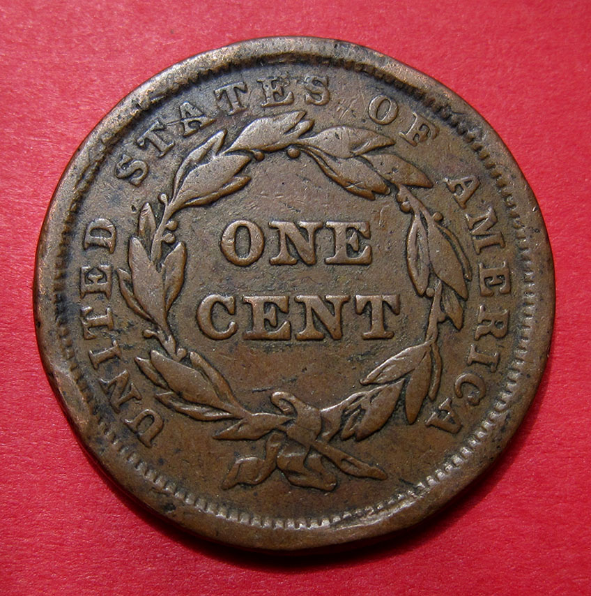 1840-Large-Cent-With-Raised-Bits-On-Obverse---Looks-PSD-But...