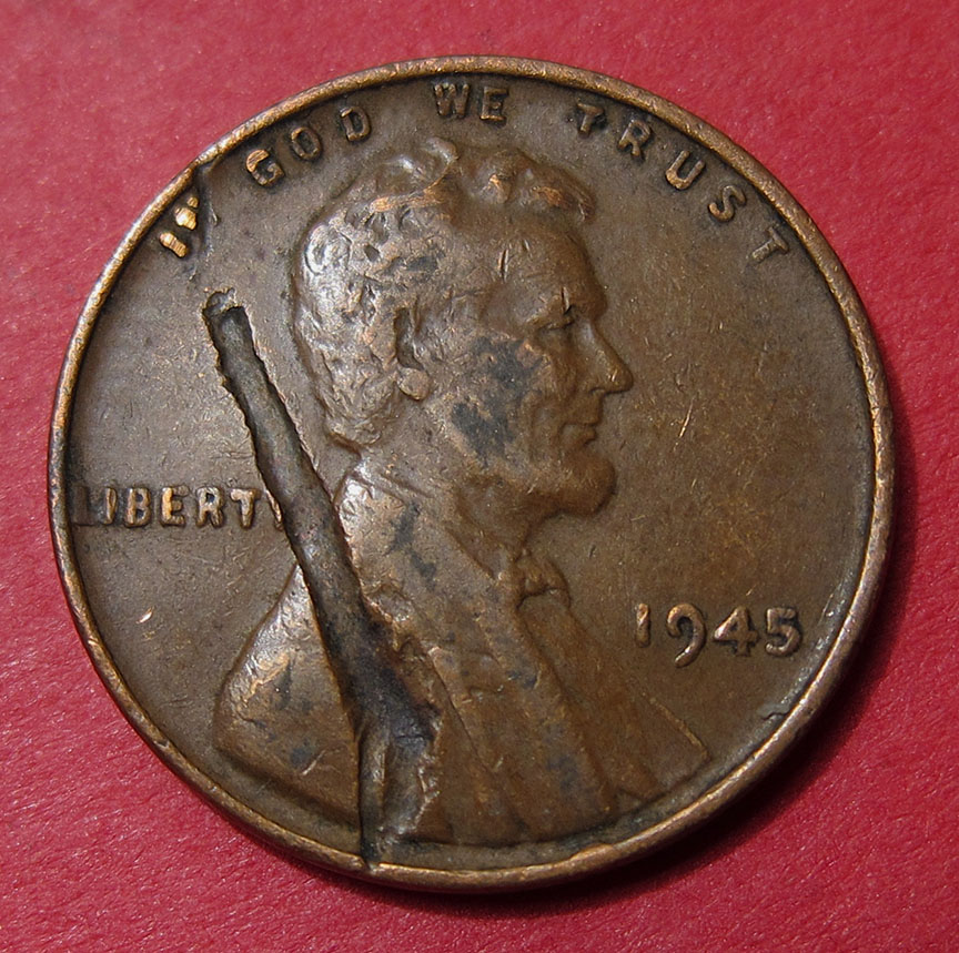 1945-Lincoln-Wheat-Cent-Struck-Through?--Big-One