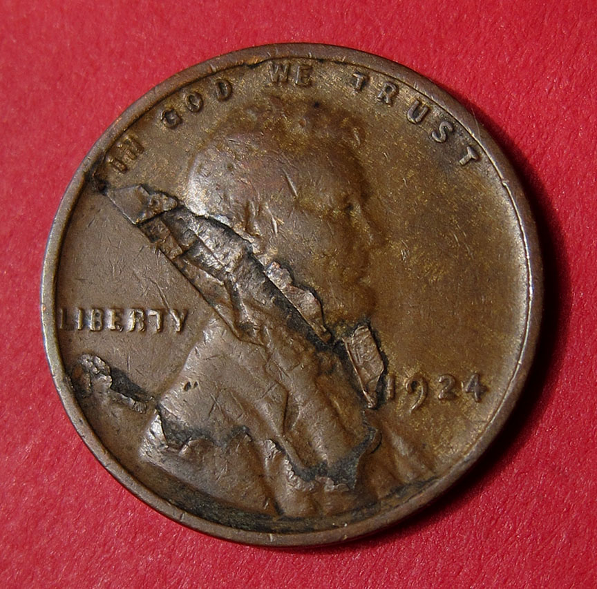 1924-Lincoln-Wheat-Cent---Nice-Lamination-Error