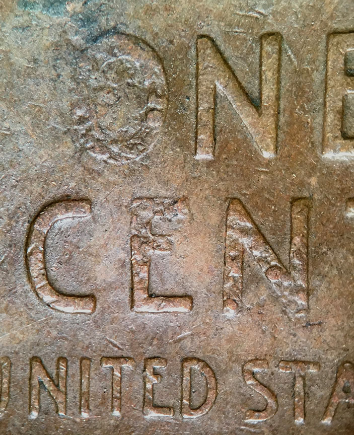 1944-Lincoln-Wheat-Cent---Oddity:--Too-Small,-Major-Doubling,-Whatzit?