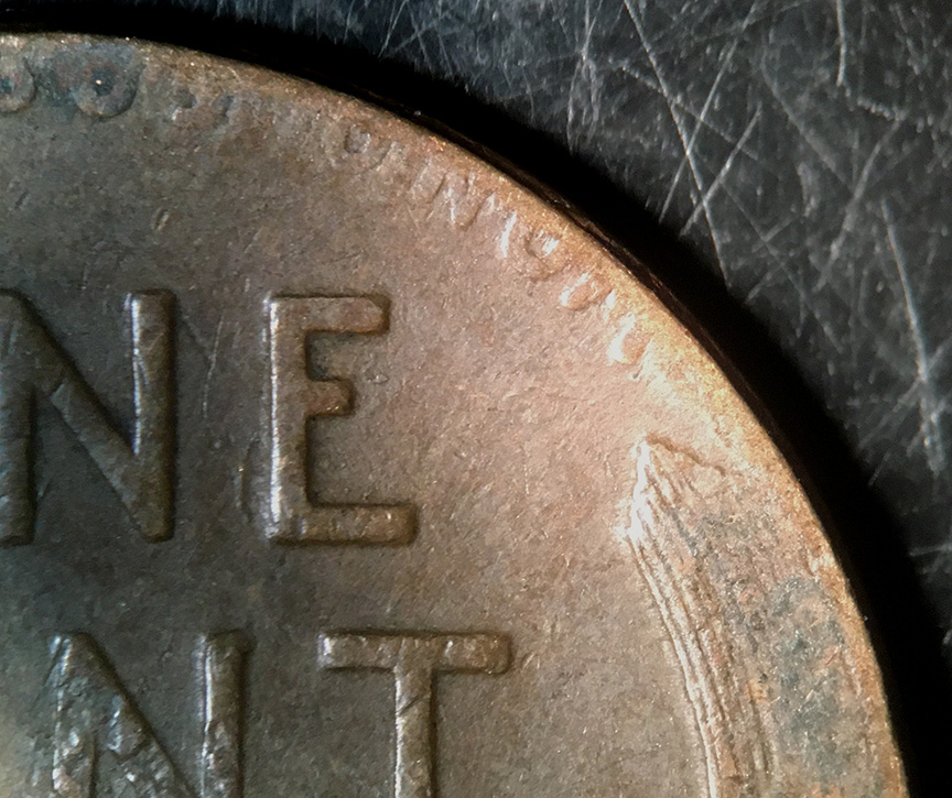 1944-Lincoln-Wheat-Cent---Oddity:--Too-Small,-Major-Doubling,-Whatzit?