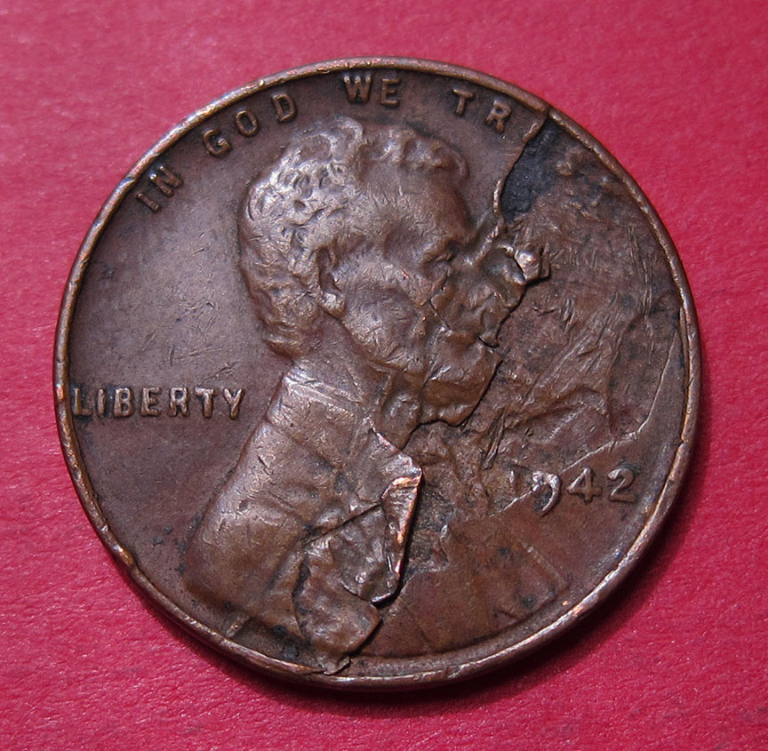 1942-Lincoln-Wheat-Cent-Mint-Error---Lamination-2-Examples
