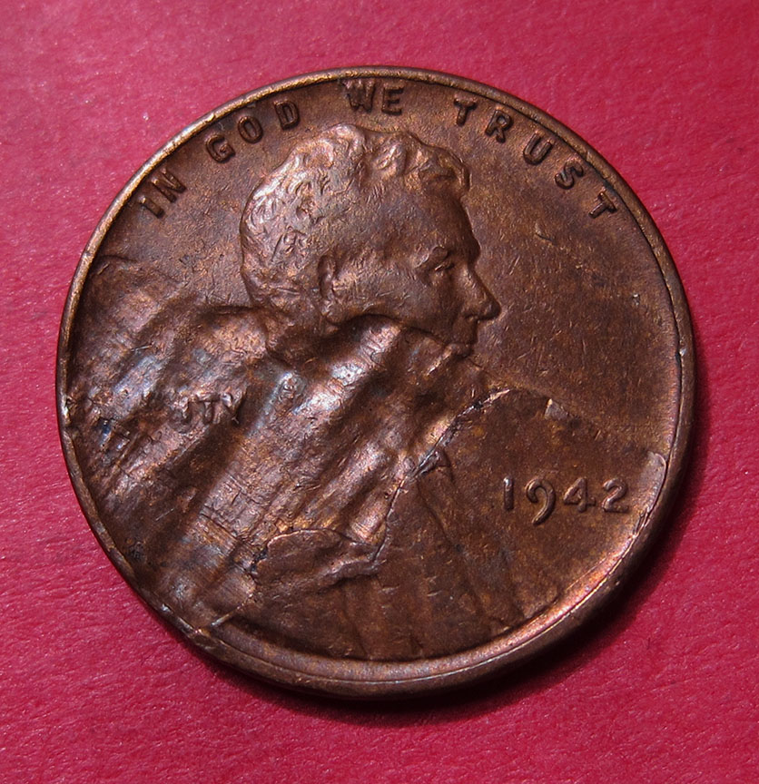 1942-Lincoln-Wheat-Cent-Mint-Error---Lamination-2-Examples