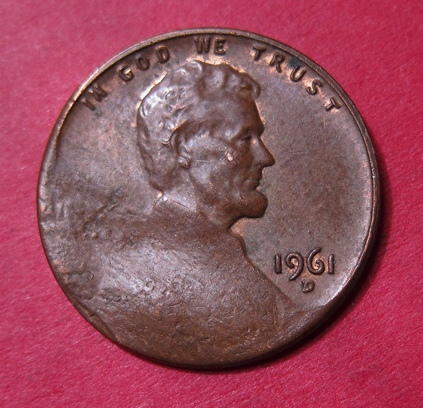 1961-D-Lincoln-Memorial-Cent-Mint-Error---Faulty-Planchet-2.42g