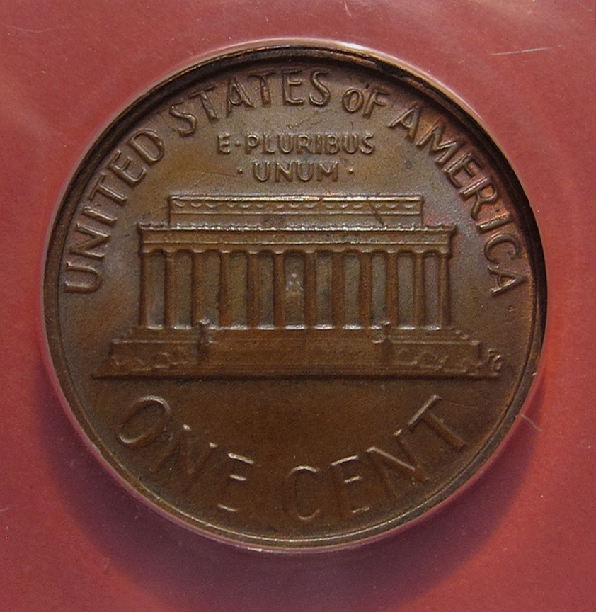 No-Date-Lincoln-Memorial-Cent-Mint-Error---Split-Planchet-0.78g