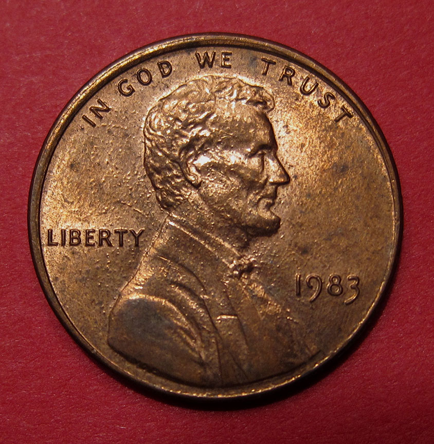 1983-Lincoln-Memorial-Cent-Mint-Error---Small-Reverse-Cud