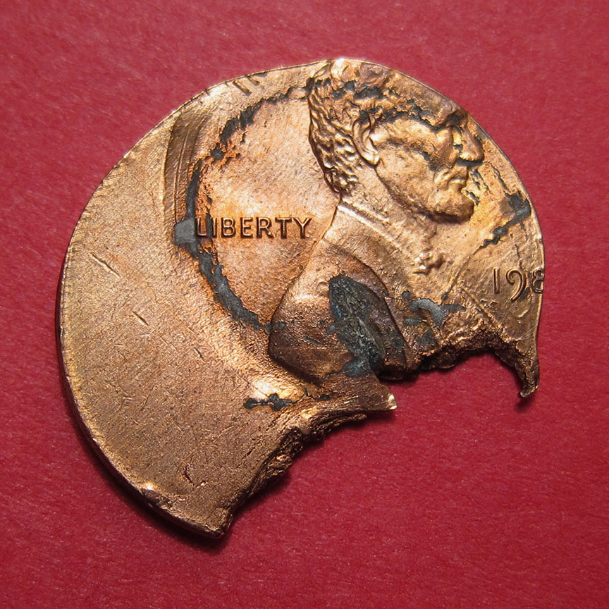 198x-Lincoln-Memorial-Cent-Mint-Error---Off-Center-Ragged-Clip-Zinc-1.91g