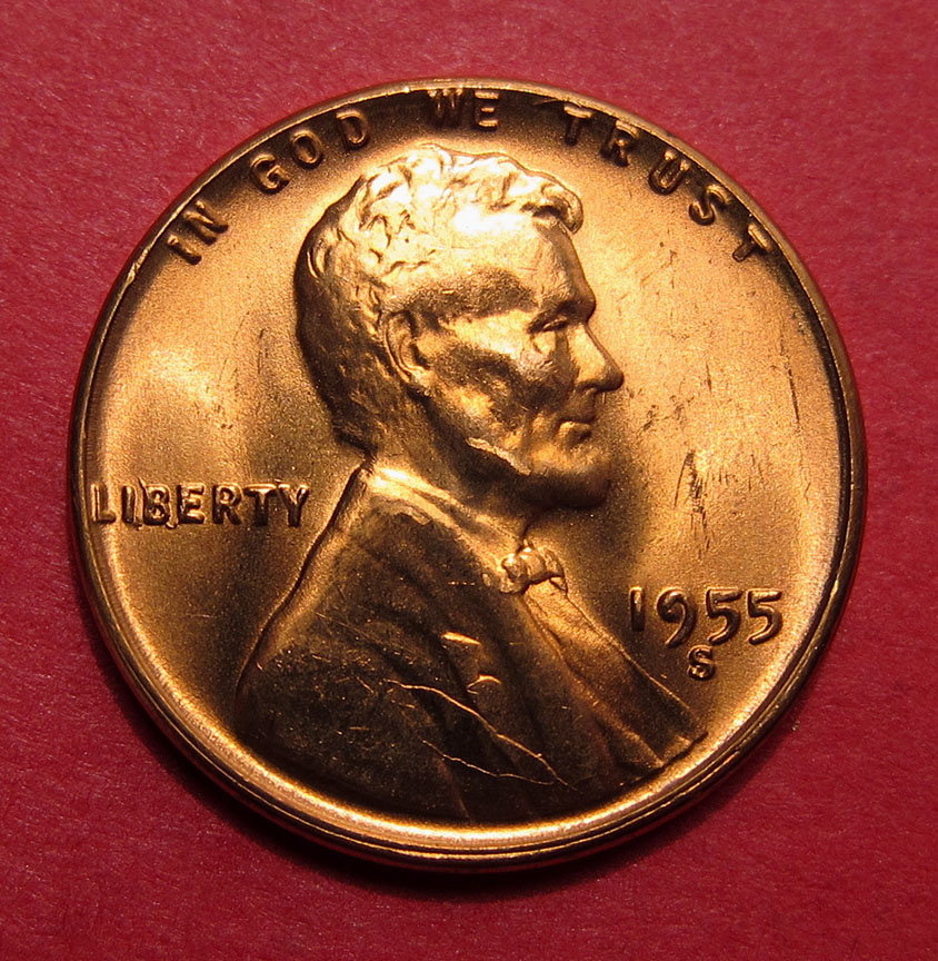 1955-S-Lincoln-Wheat-Cent---BIE-W/-RIDB