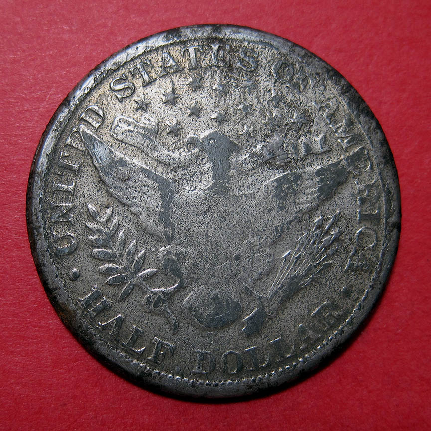 1914-Barber-Half-Dollar---Counterfeit-With-Doubled-Die