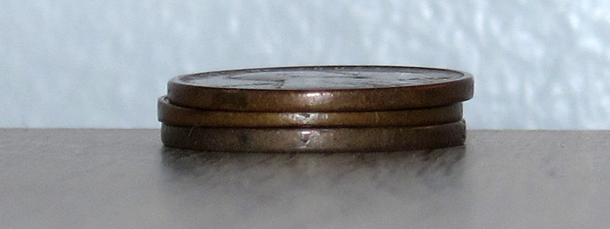 195x-Lincoln-Wheat-Cent-Mint-Error---Tapered-Planchet-2.65g