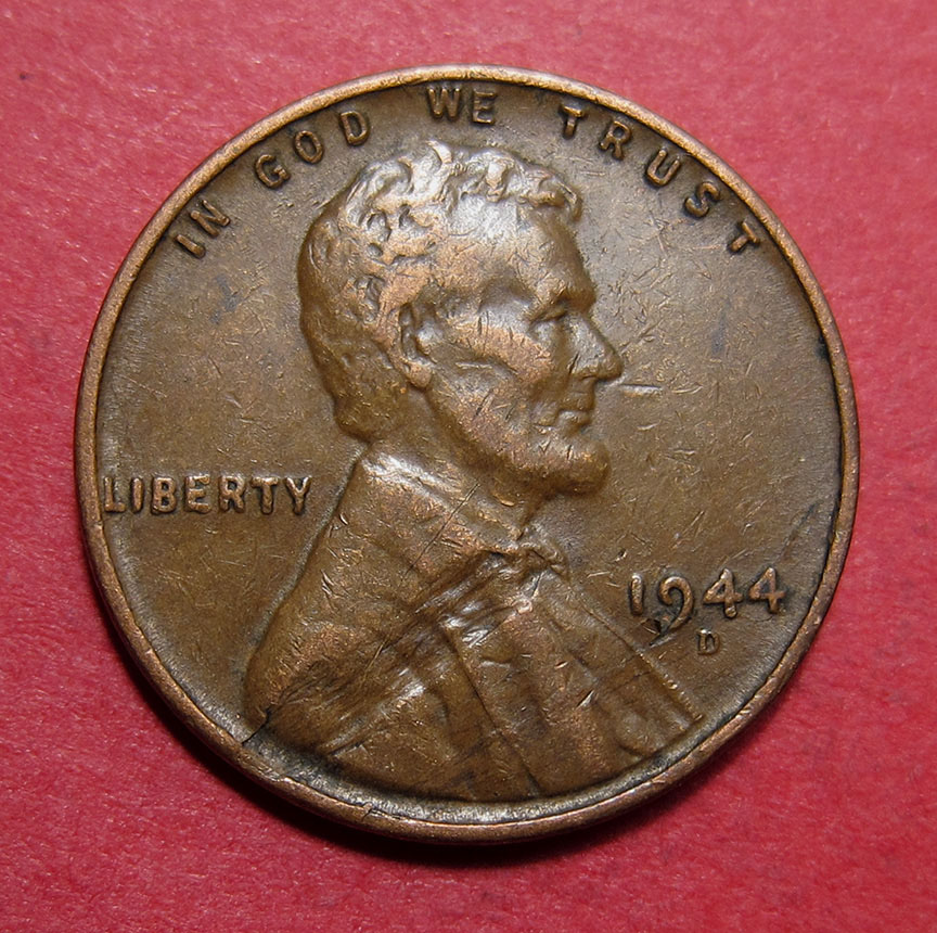 1944-D-Lincoln-Wheat-Cent-Mint-Error---Minor-Lamination