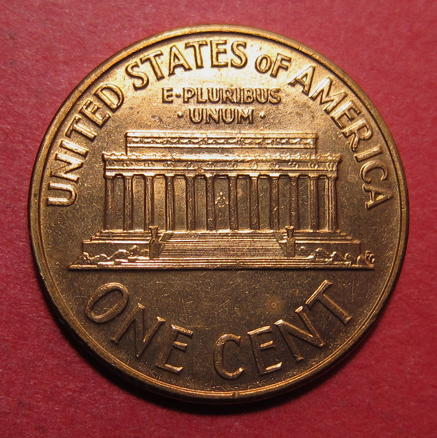 1959-D-Lincoln-Memorial-Cent-Mint-Error---Smooth-Face