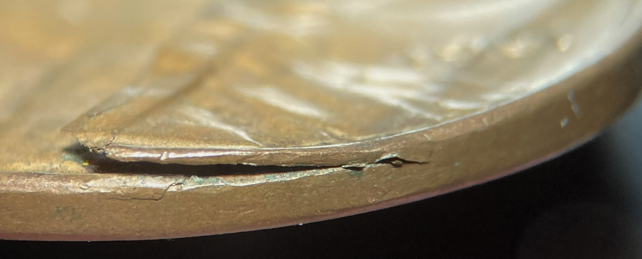 1961-Lincoln-Memorial-Cent-Mint-Error---Retained-Lamination-Peel
