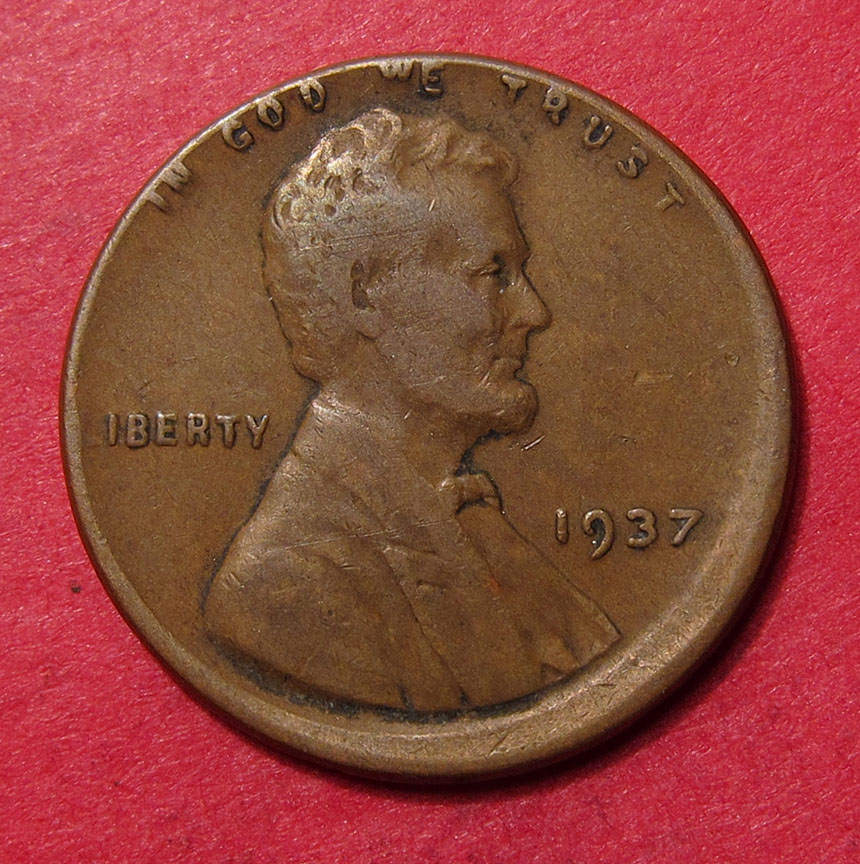 1937-Lincoln-Wheat-Cent-Mint-Error---Uncentered-Broadstrike