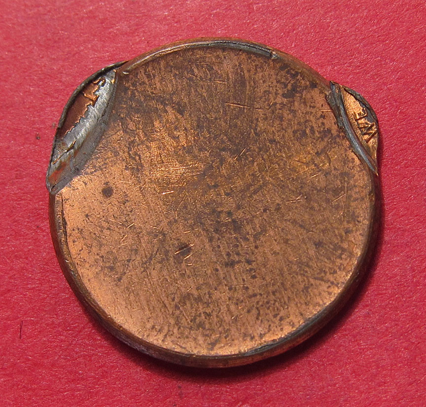 No-Date-Lincoln-Zinc-Cent-Mint-Error---Saddle-Struck