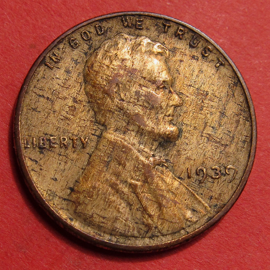 1939-Lincoln-Wheat-Cent-Mint-Error---Improper-Alloy-Mix